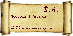 Medveczki Aranka névjegykártya